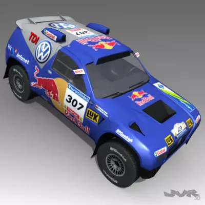 Volkswagen Touareg Rally 2 Low-poly 3D model_0