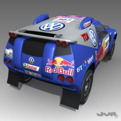 Volkswagen Touareg Rally 2 Low-poly 3D model_1