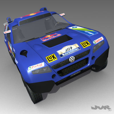 Volkswagen Touareg Rally 2 Low-poly 3D model_4