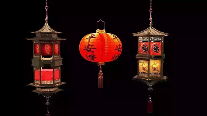 Chinese palace lantern 3D model