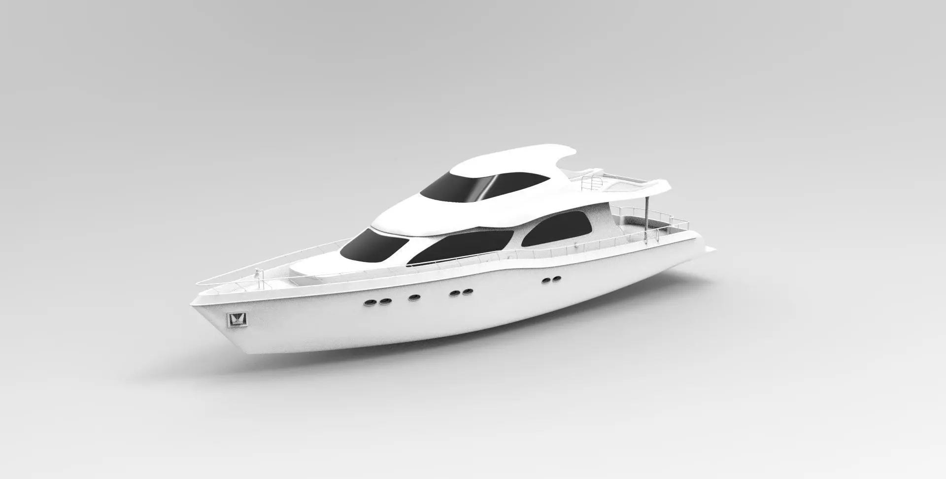 yacht 3D model_0