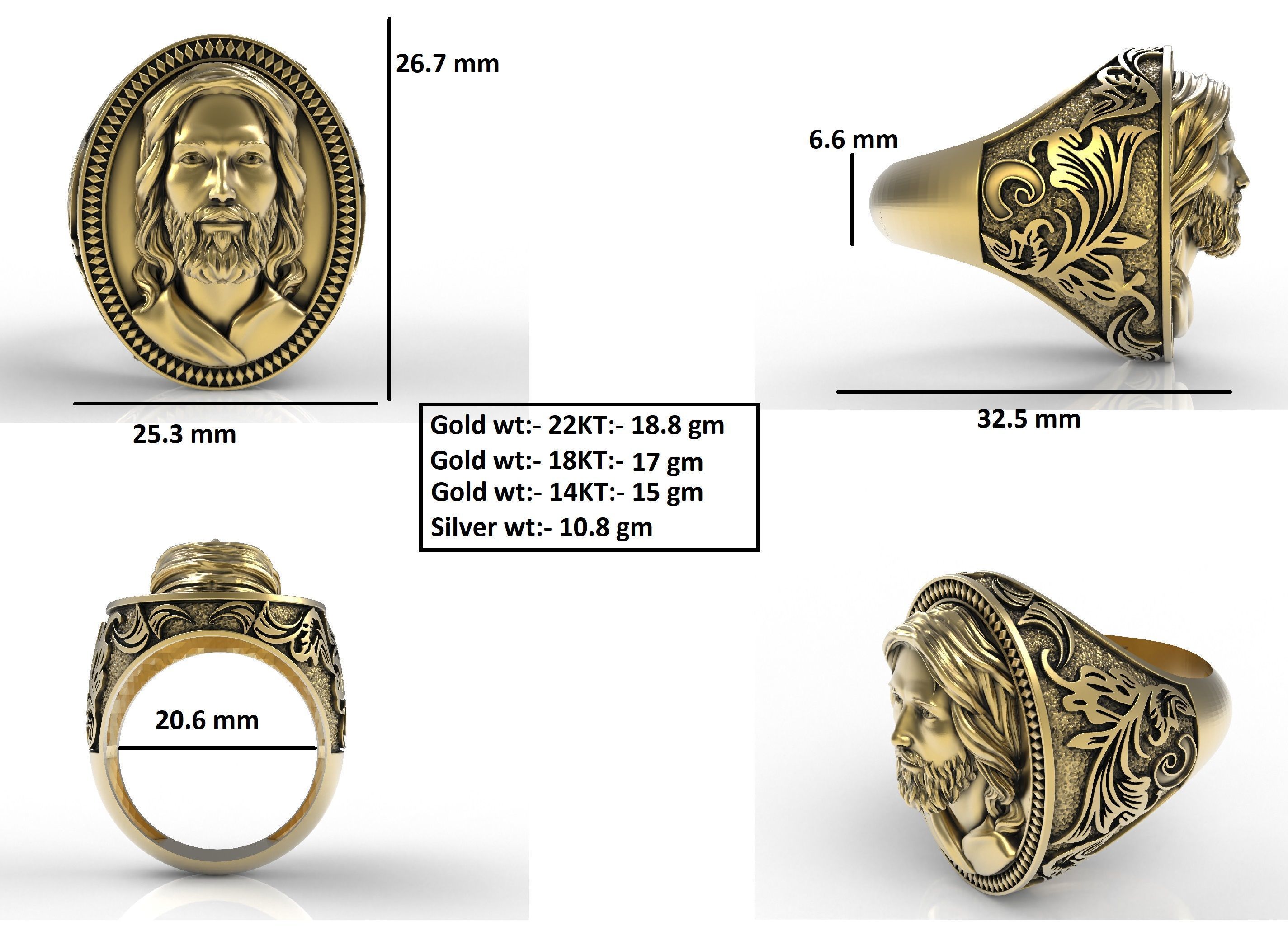 JESUS RING 3D print model_13