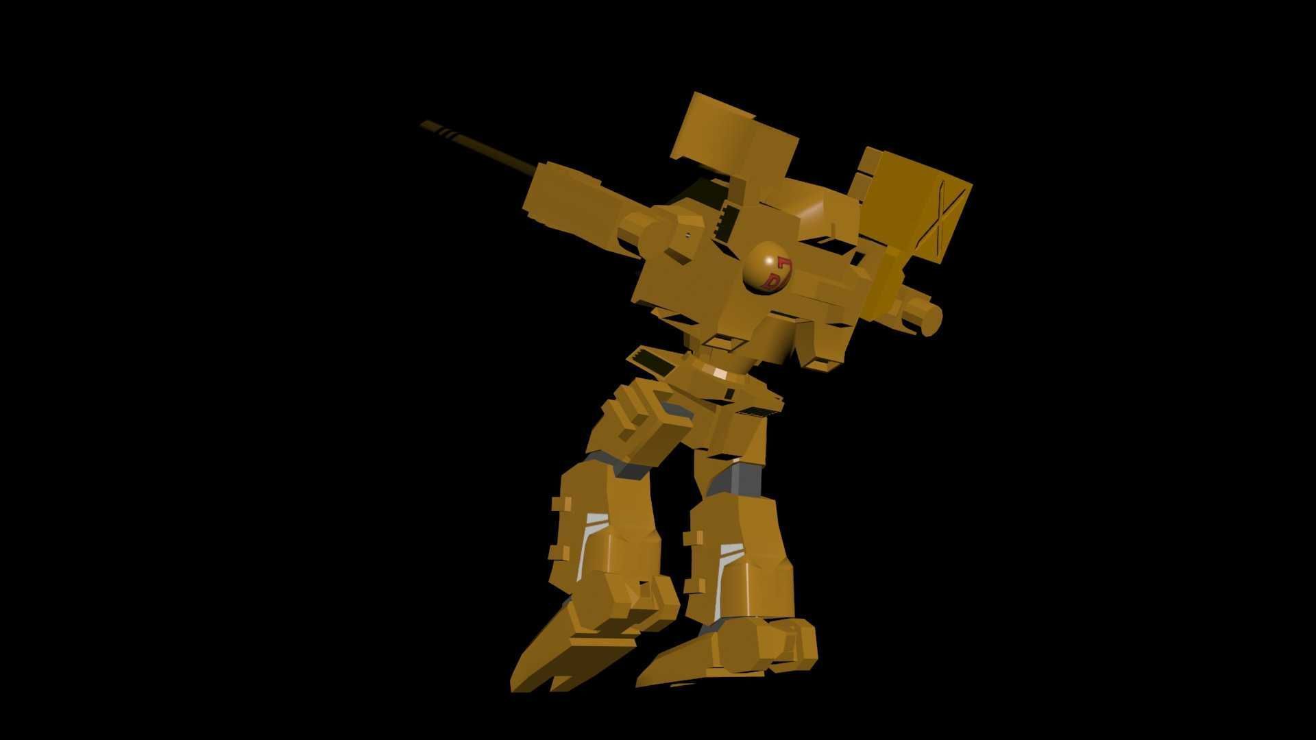 Destroid Tomahawk MBR-04 MK IV Low-poly 3D model_11