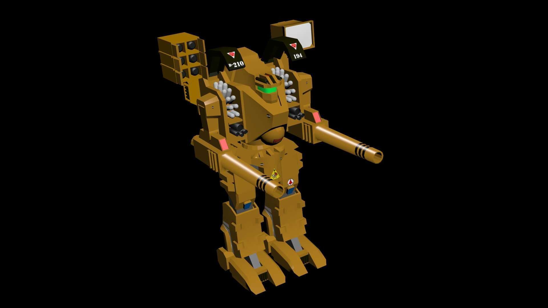 Destroid Tomahawk MBR-04 MK IV Low-poly 3D model_3