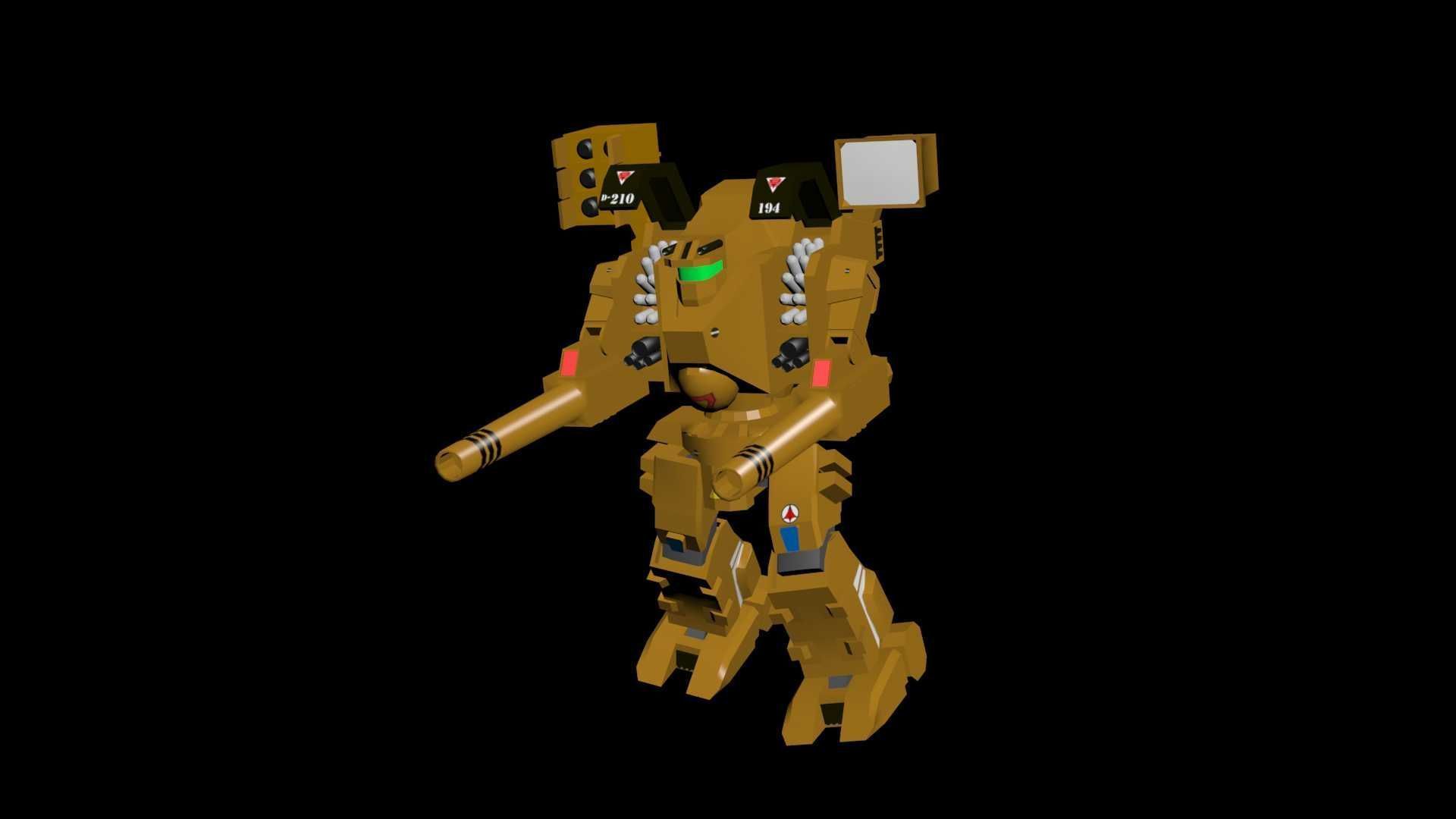 Destroid Tomahawk MBR-04 MK IV Low-poly 3D model_7