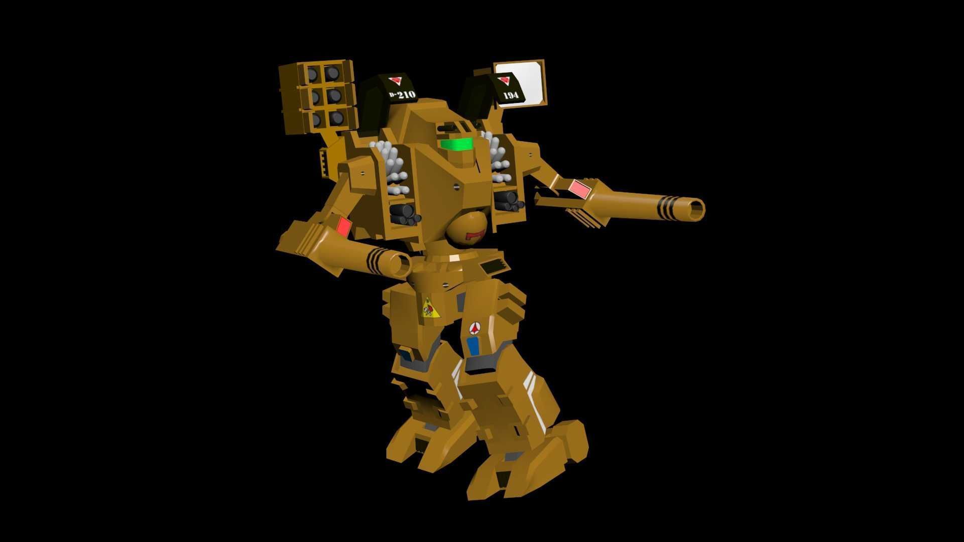 Destroid Tomahawk MBR-04 MK IV Low-poly 3D model_5