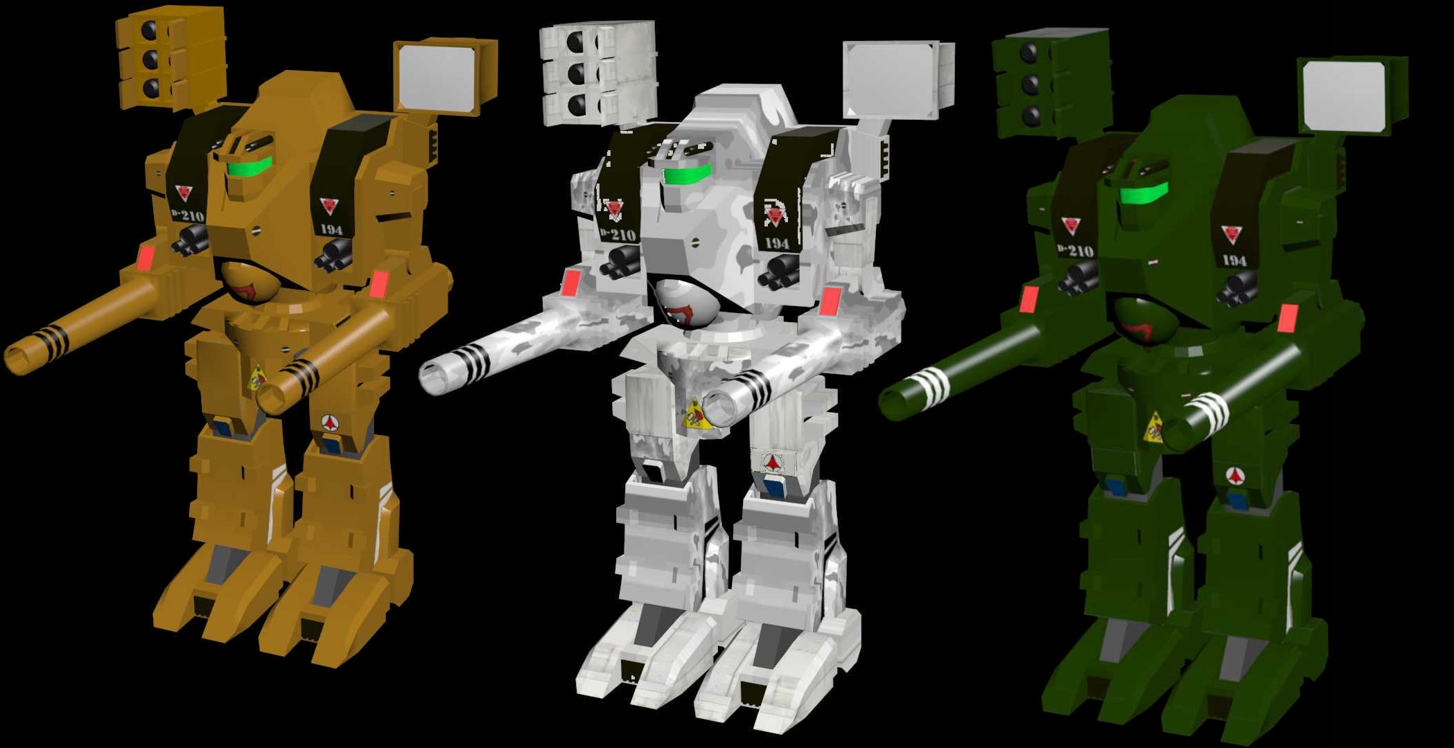 Destroid Tomahawk MBR-04 MK IV Low-poly 3D model_14