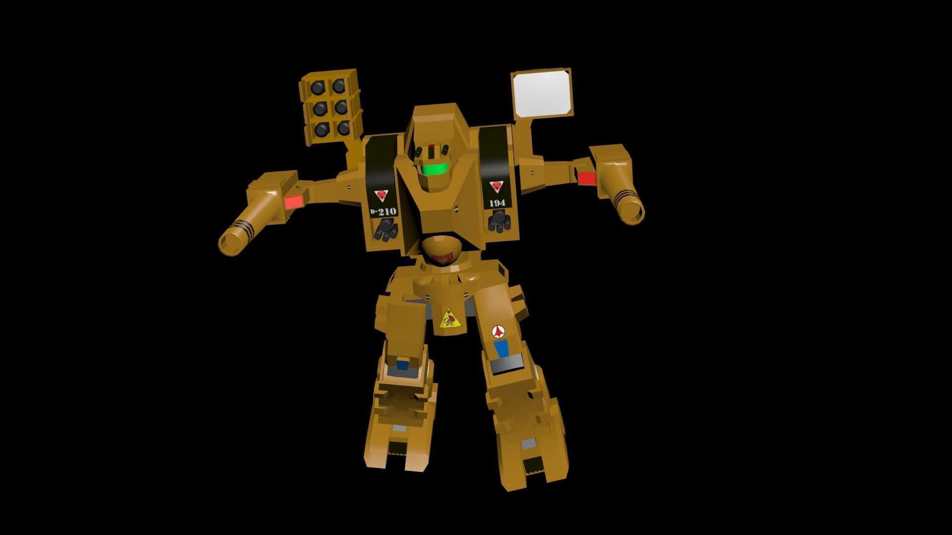 Destroid Tomahawk MBR-04 MK IV Low-poly 3D model_9