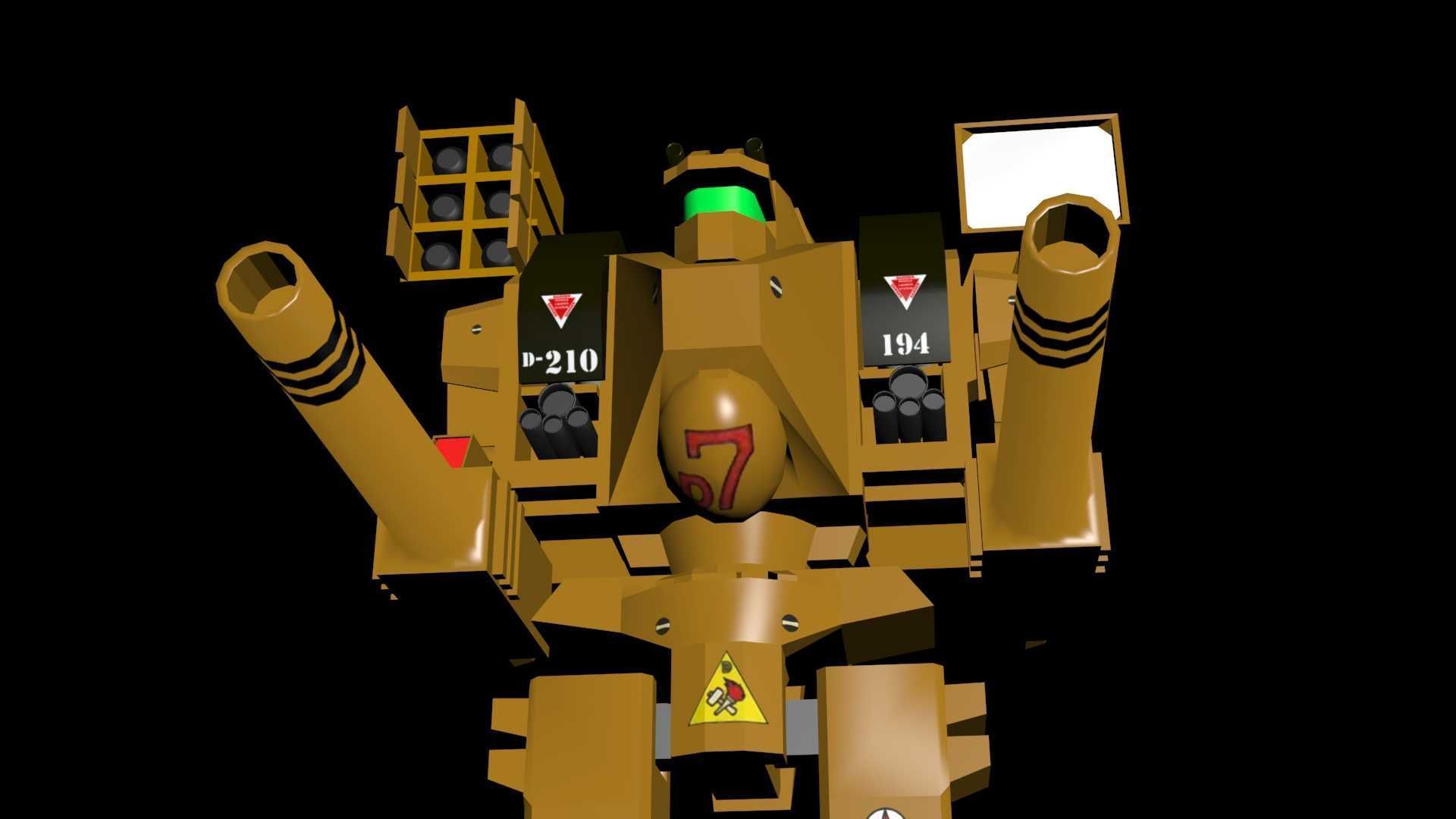 Destroid Tomahawk MBR-04 MK IV Low-poly 3D model_12