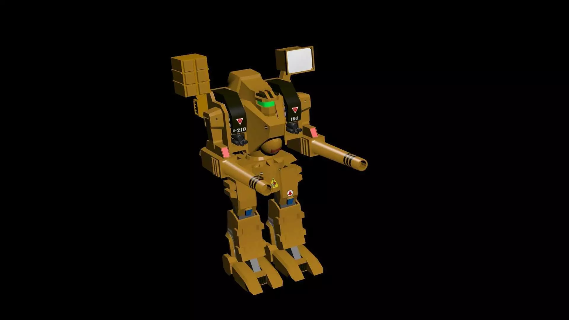 Destroid Tomahawk MBR-04 MK IV Low-poly 3D model_0