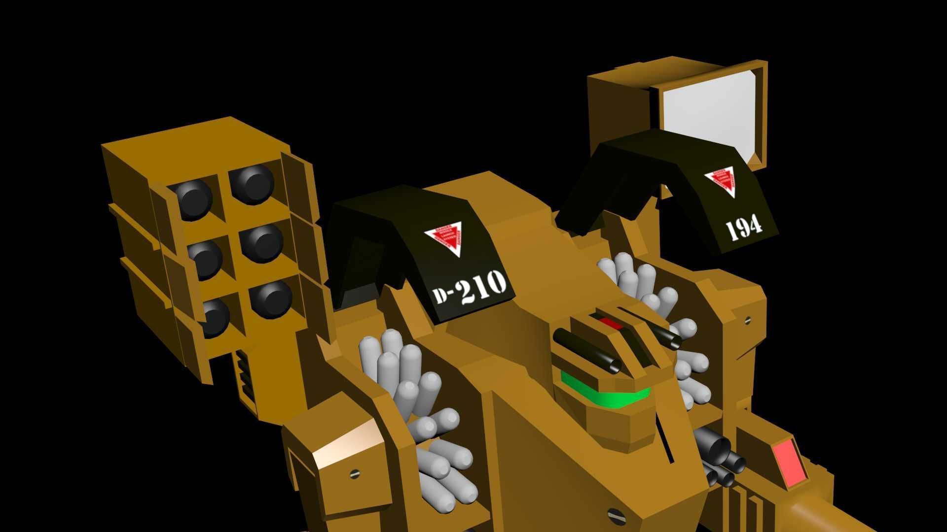 Destroid Tomahawk MBR-04 MK IV Low-poly 3D model_2
