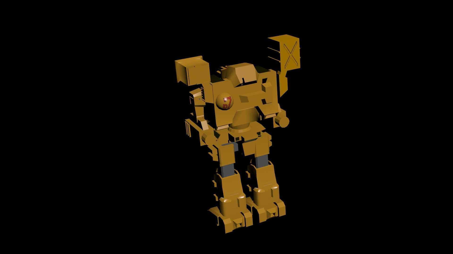 Destroid Tomahawk MBR-04 MK IV Low-poly 3D model_1