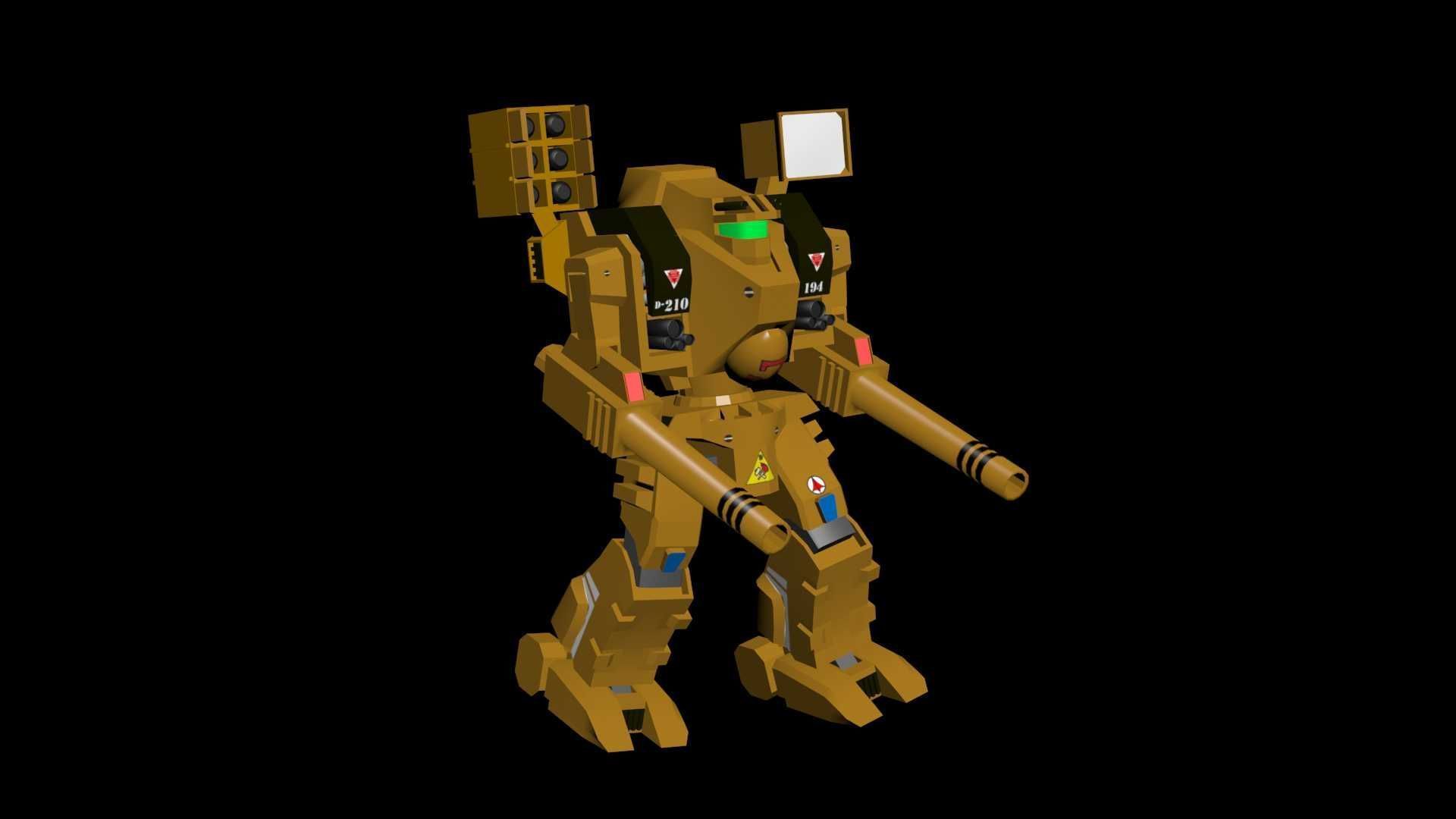 Destroid Tomahawk MBR-04 MK IV Low-poly 3D model_8