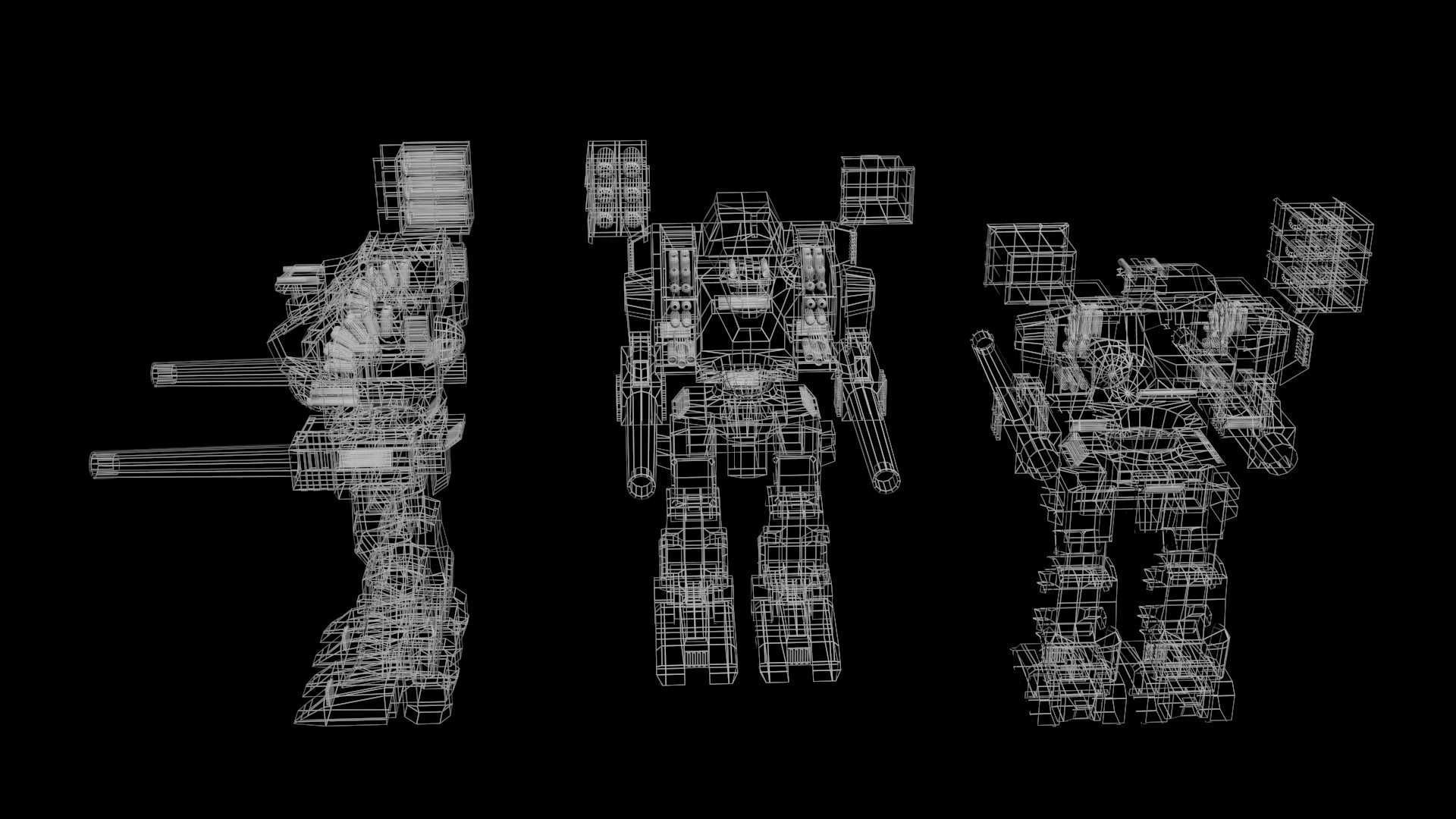 Destroid Tomahawk MBR-04 MK IV Low-poly 3D model_13