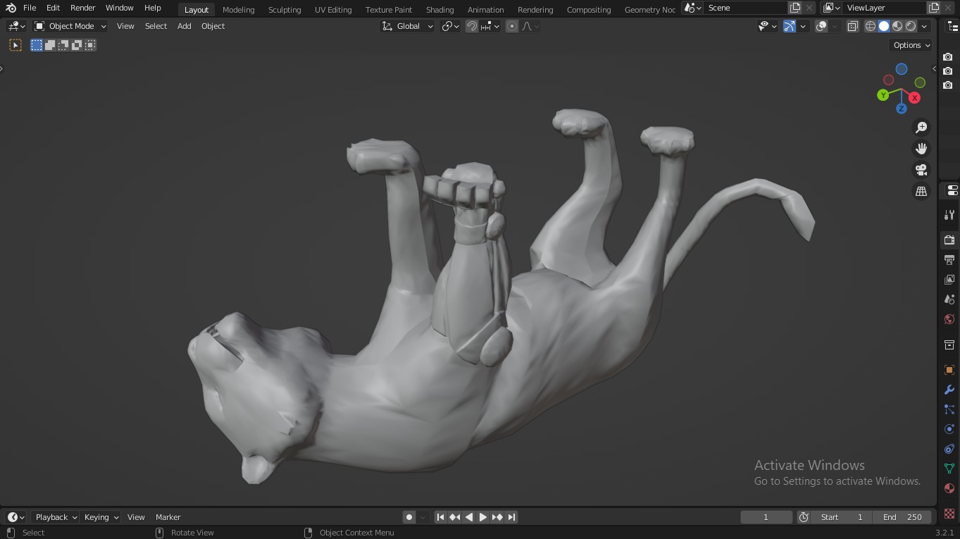  Fantasy Tiger with Robotic Leg Low-poly 3D model_25