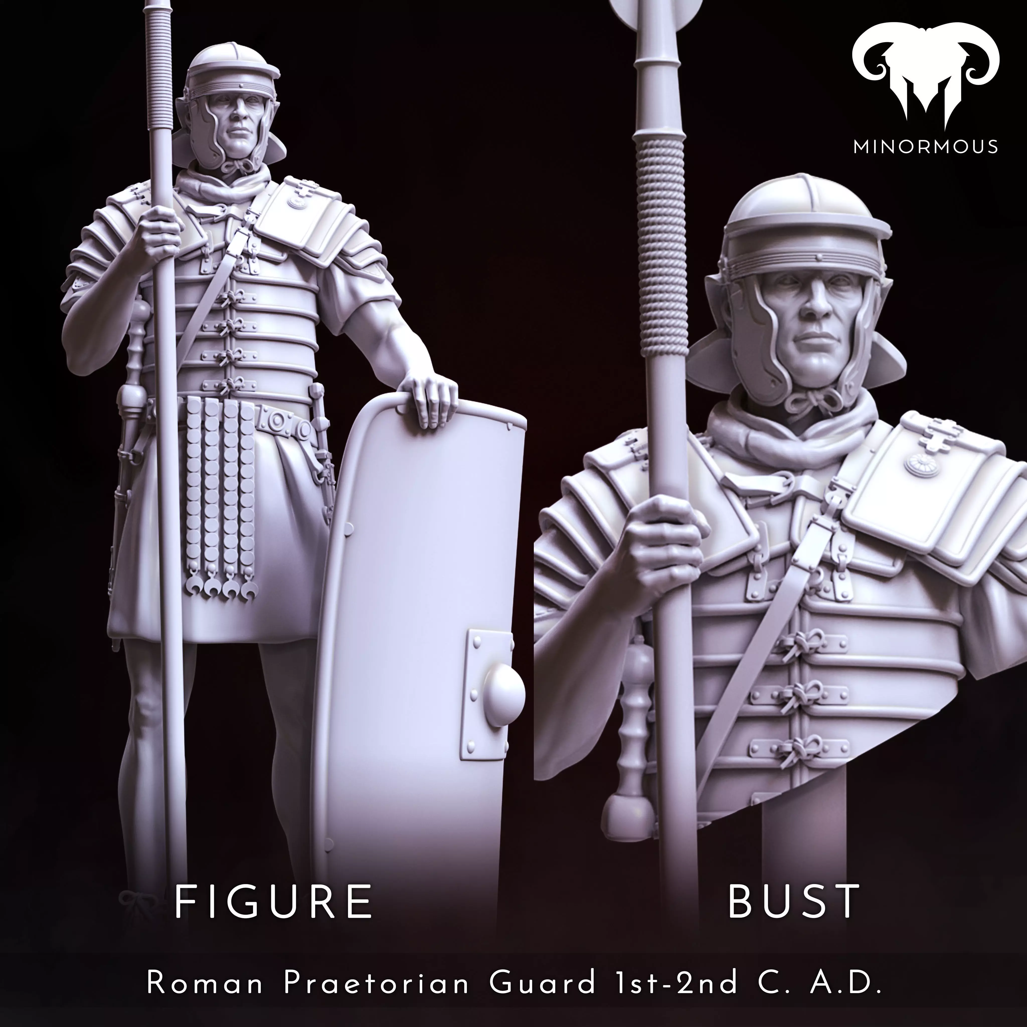 Bundle - Roman Praetorian Guard 1st - 2nd C AD on duty 3D print model_0