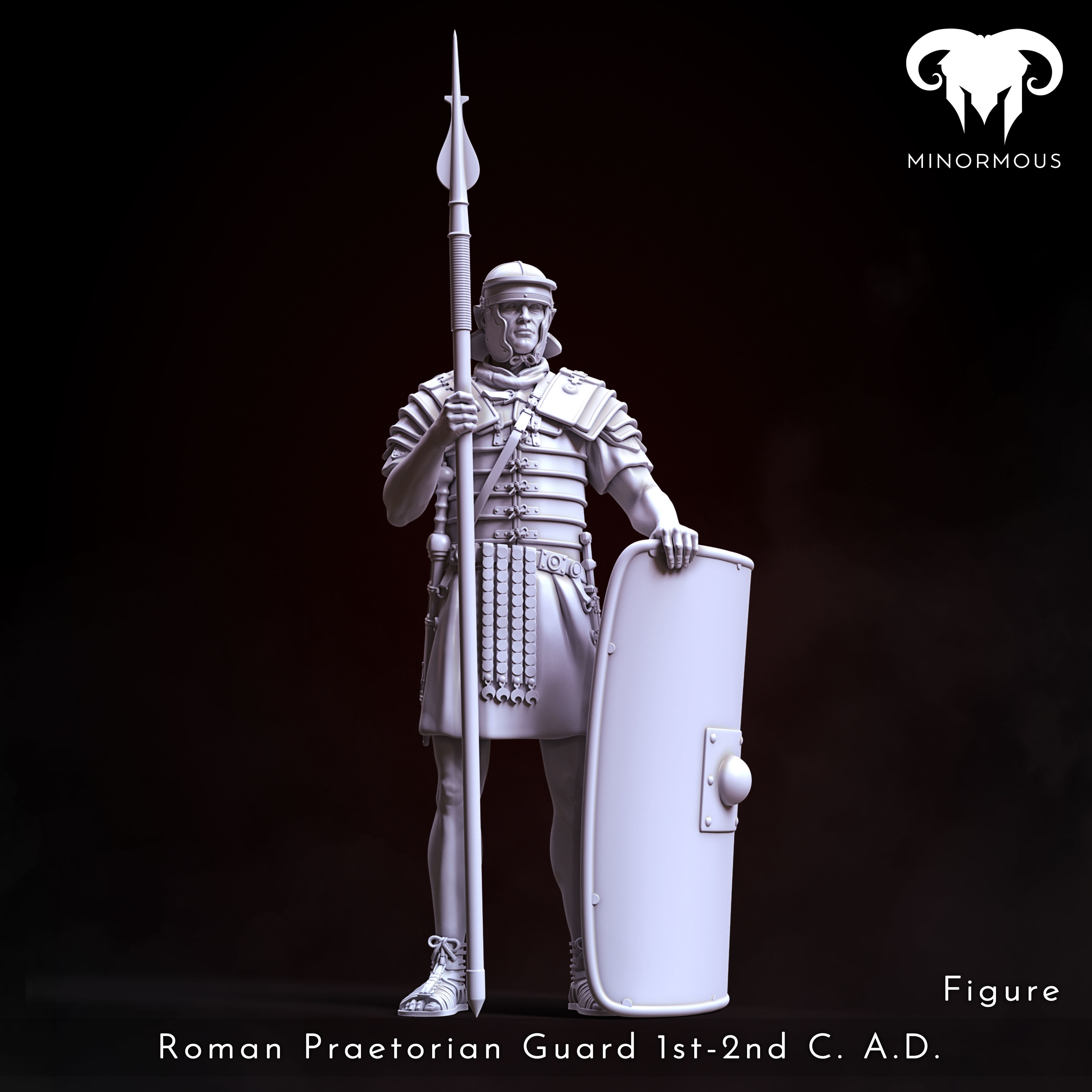 Bundle - Roman Praetorian Guard 1st - 2nd C AD on duty 3D print model_2