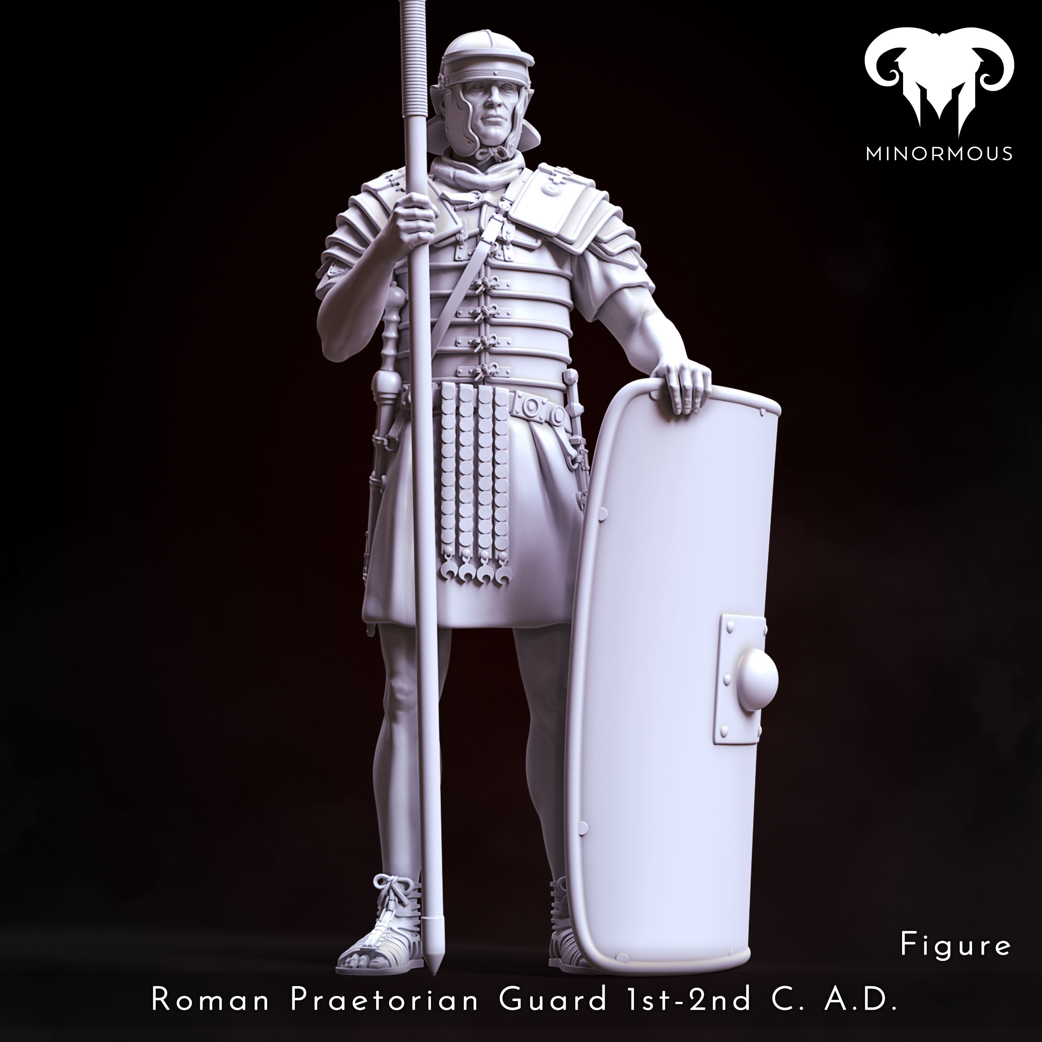 Bundle - Roman Praetorian Guard 1st - 2nd C AD on duty 3D print model_5