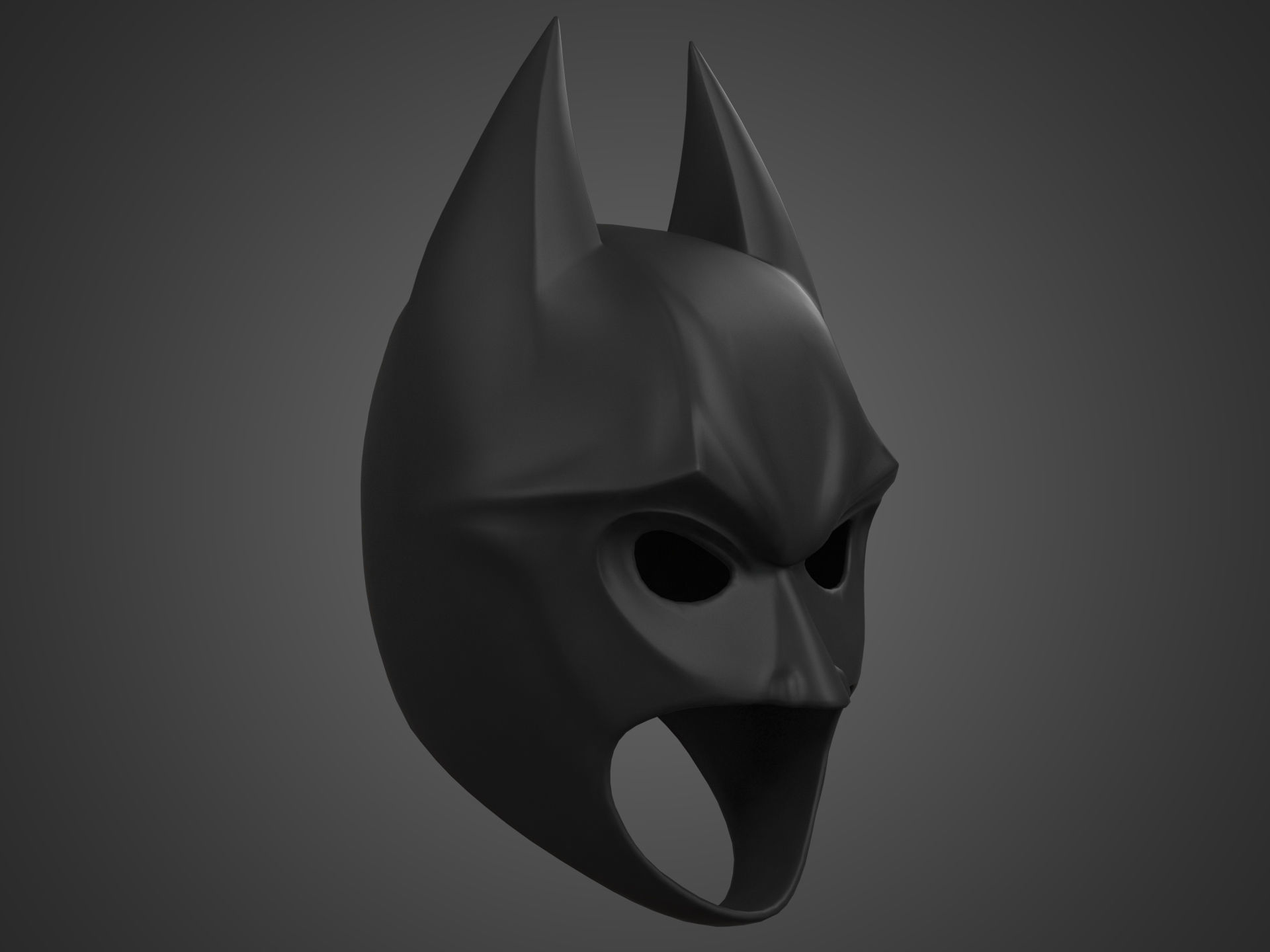 Batman mask high poly 3D model_1