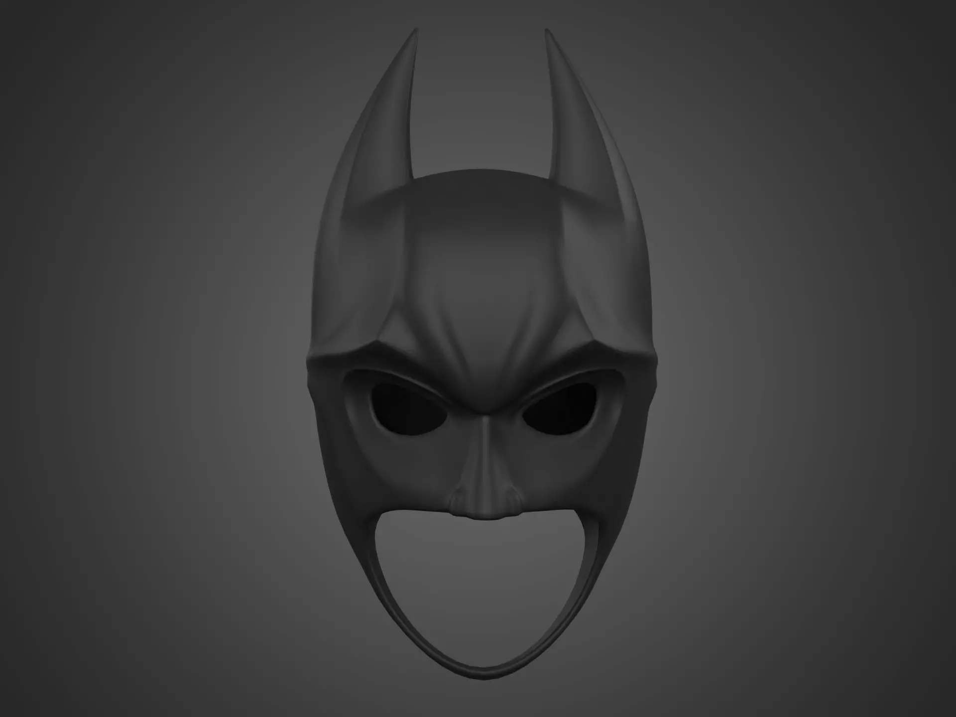 Batman mask high poly 3D model_0