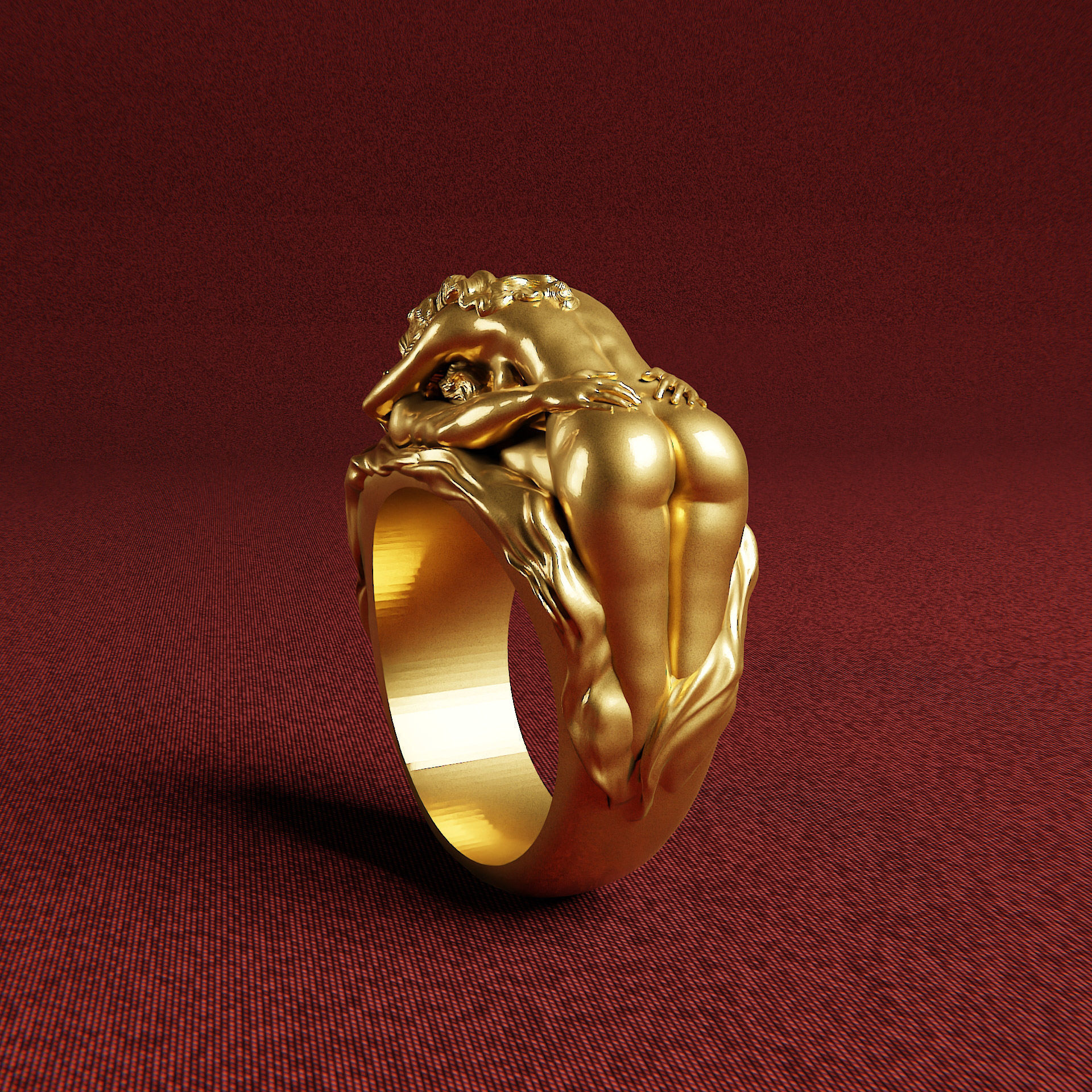 Sexual Ring - Erotic Ring- Lovers Ring 3D print model_3