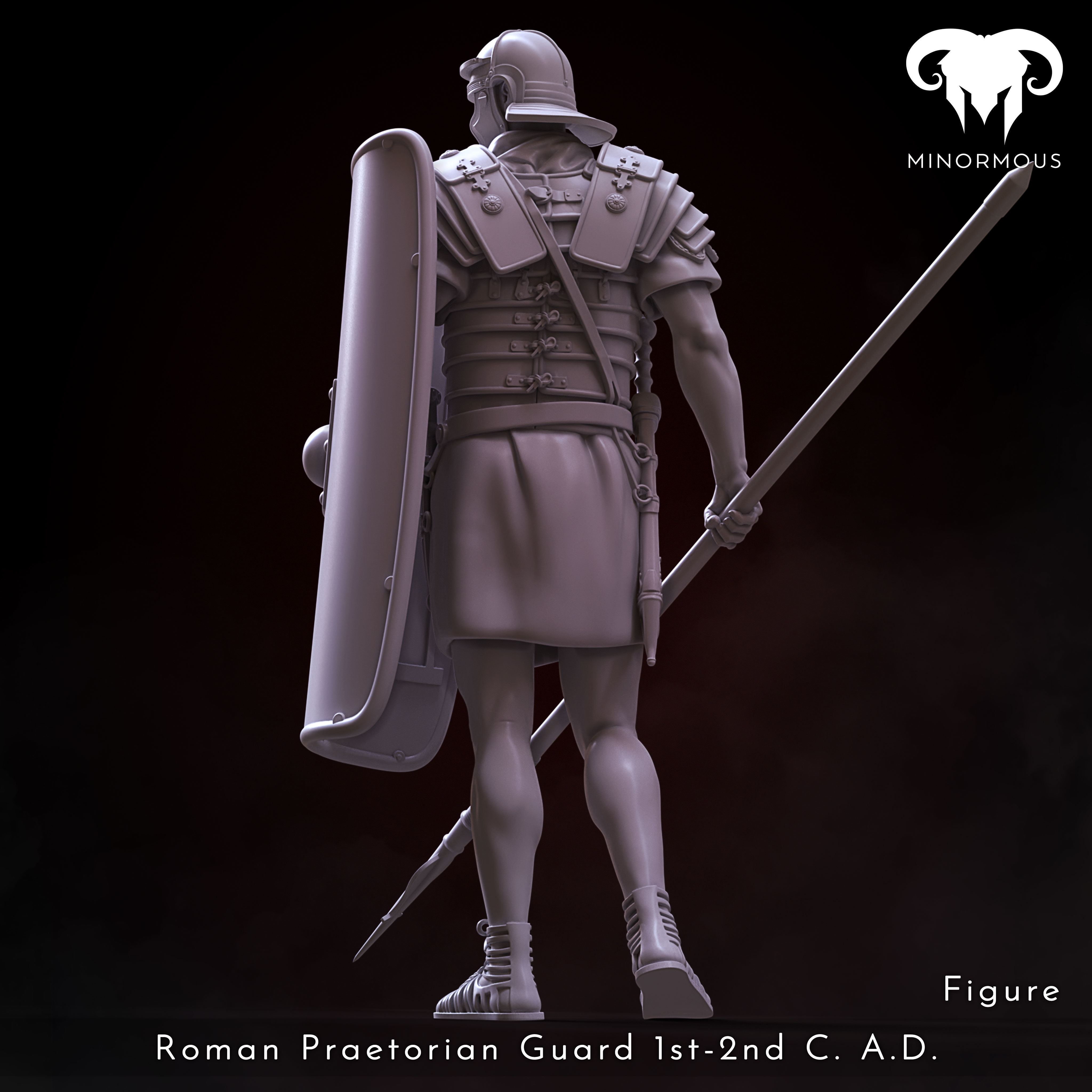 Figure - Roman Praetorian Guard 1st-2nd CAD ready for the games 3D print model_8