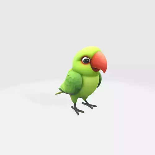 Adorable Parakeet 3D model