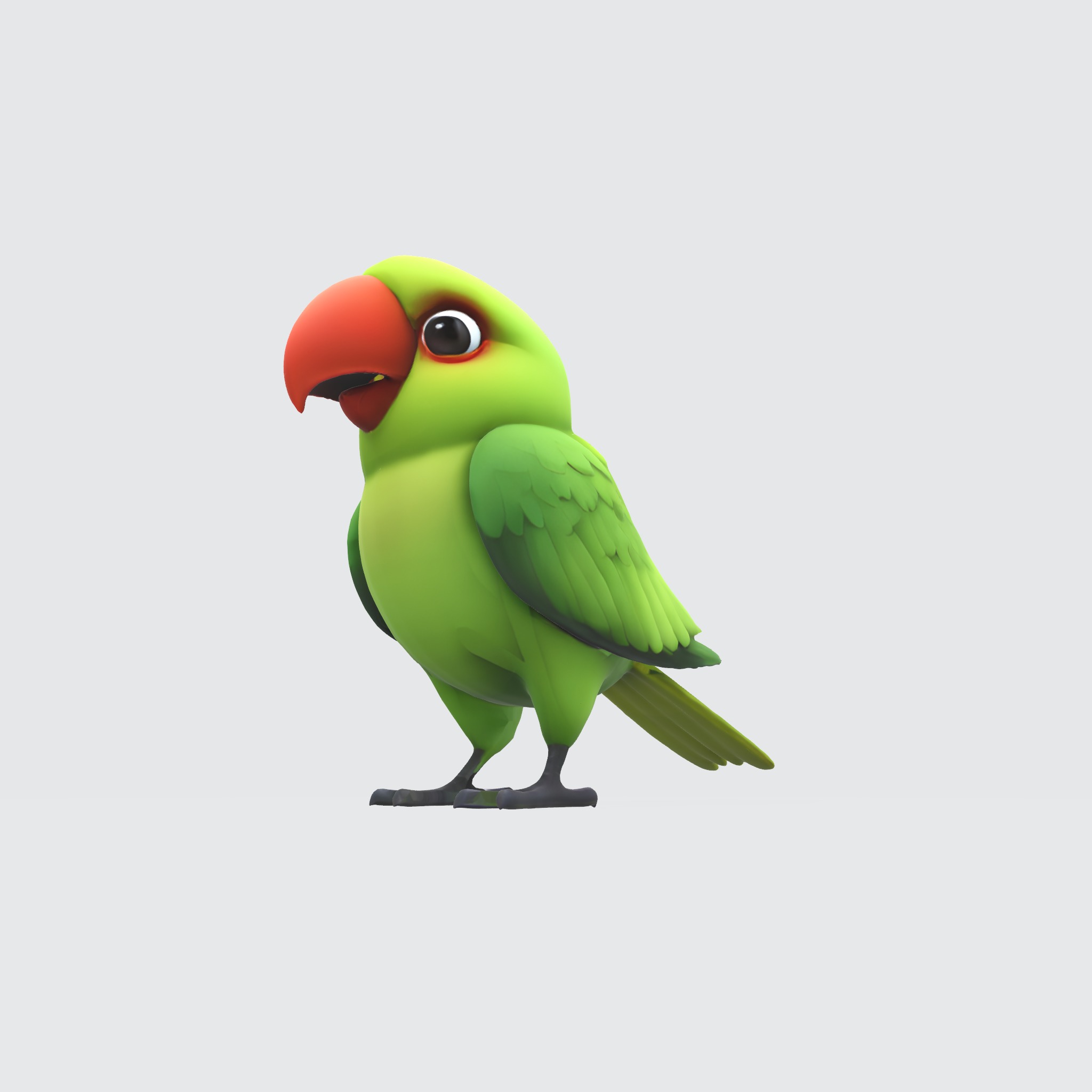 Adorable Parakeet 3D model_3
