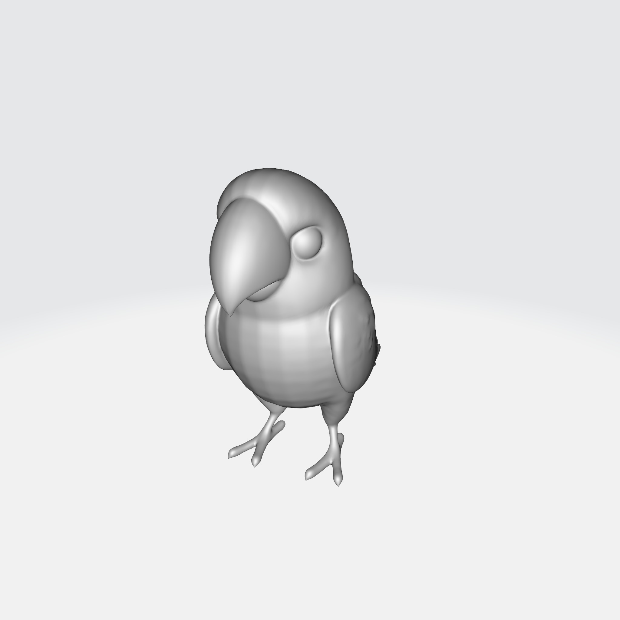 Adorable Parakeet 3D model_4