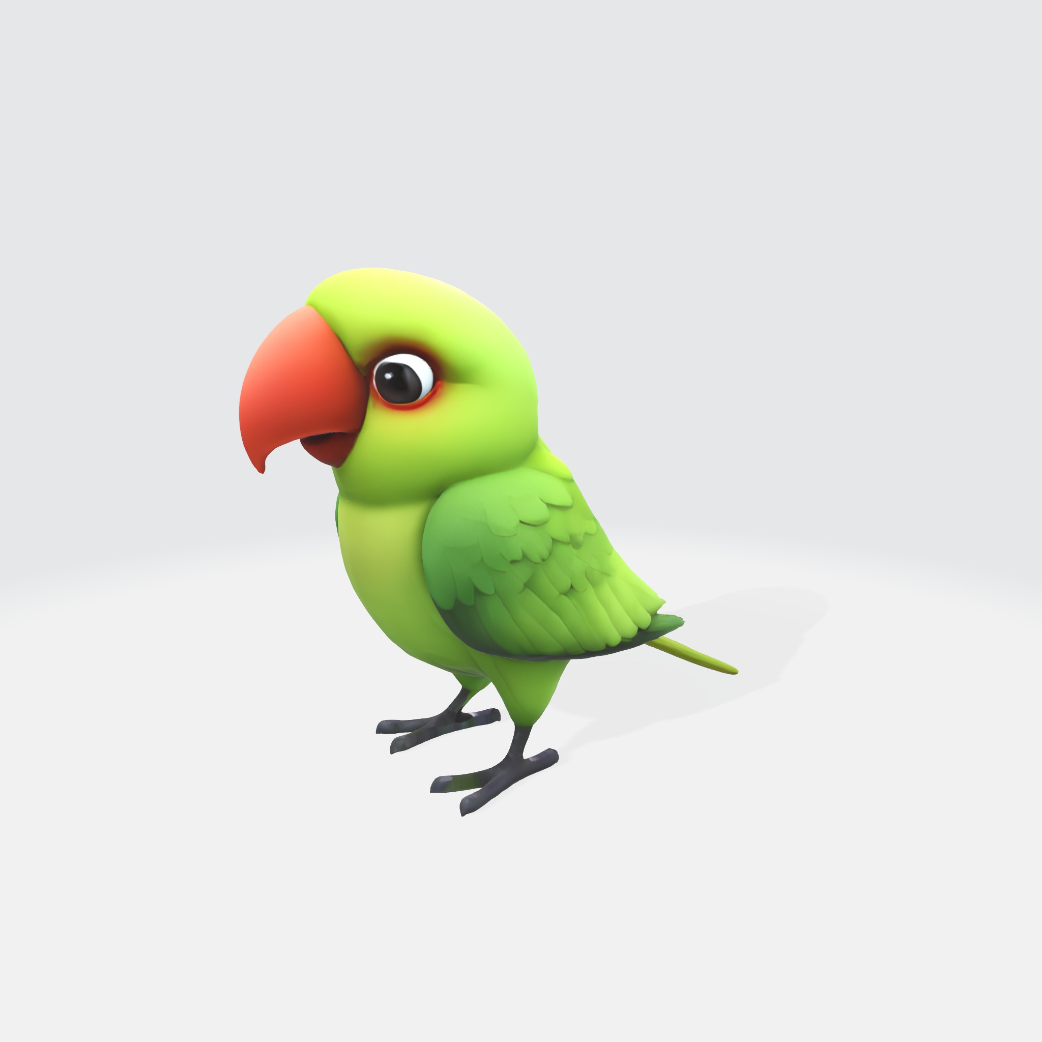 Adorable Parakeet 3D model_1