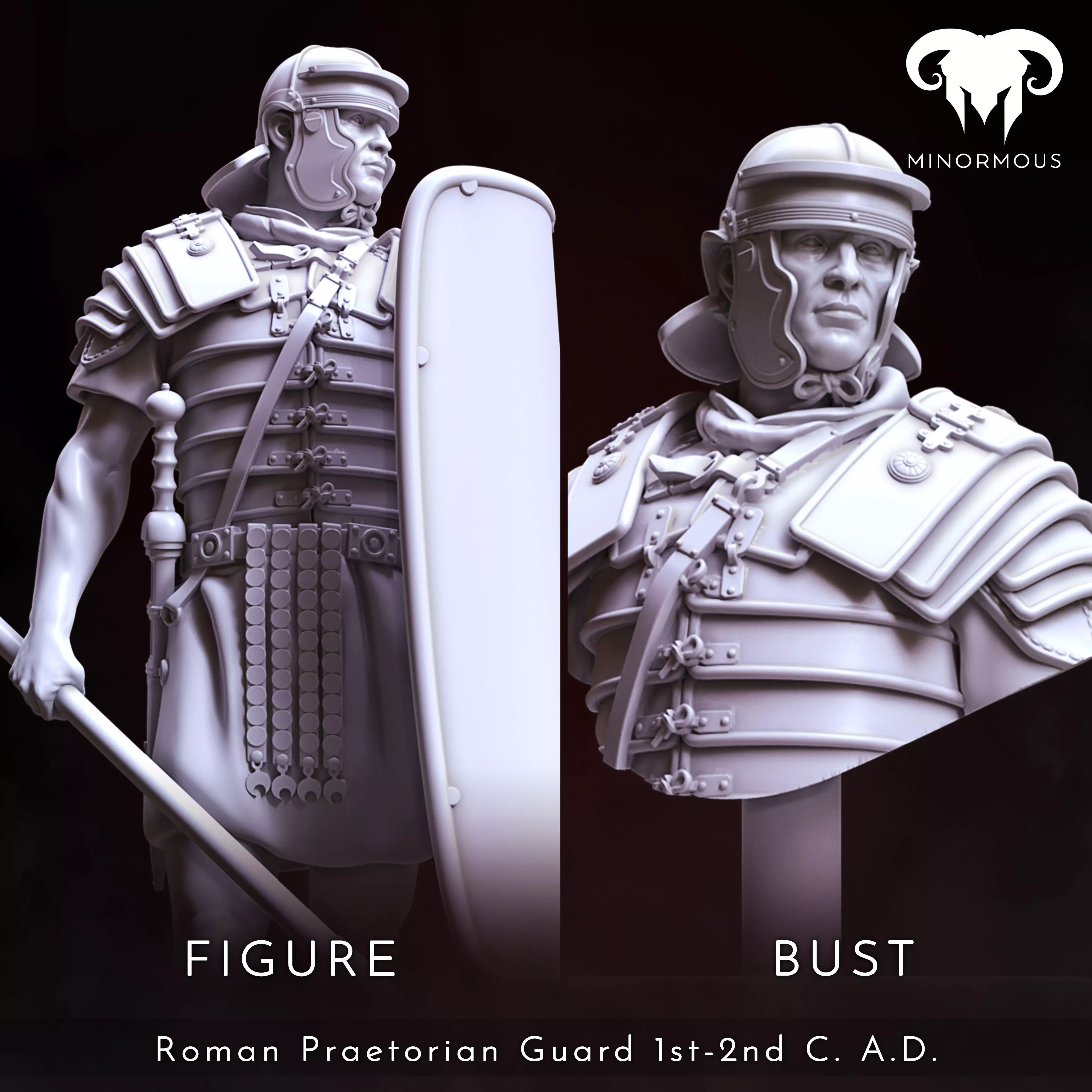 Bundle - Roman Praetorian Guard 1st-2nd CAD ready for the games 3D print model