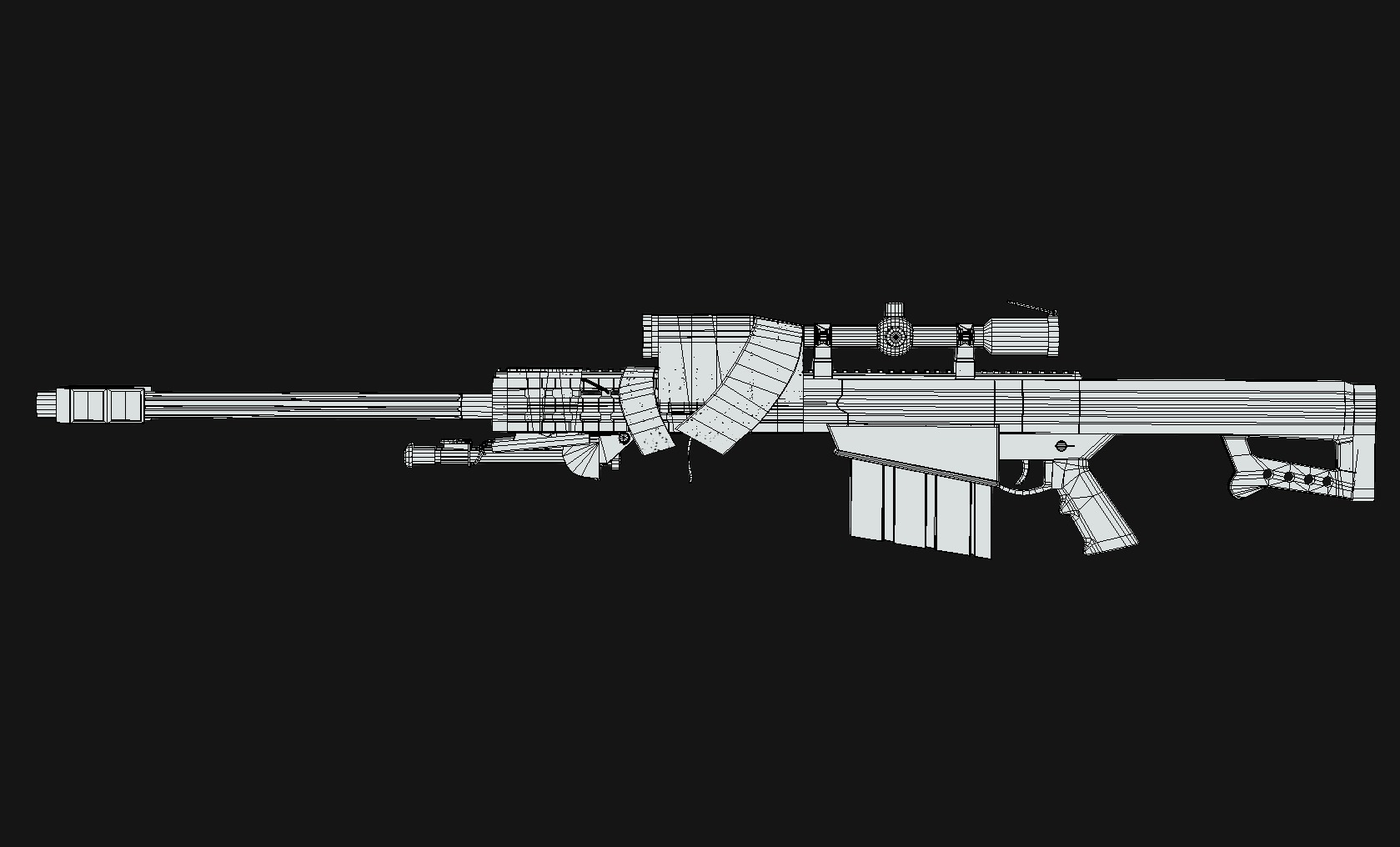 Barrett M82 Free low-poly 3D model_8