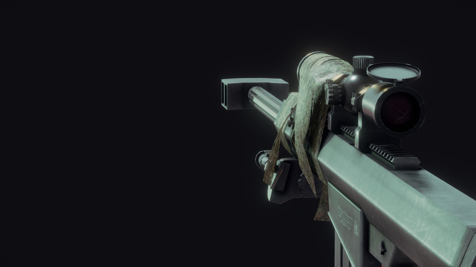 Barrett M82 Free low-poly 3D model_5