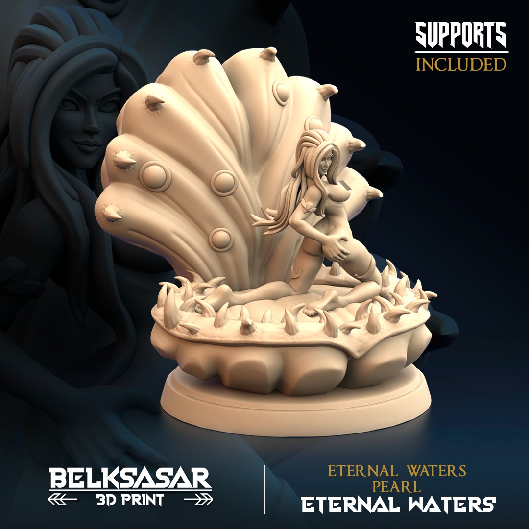 Eternal Waters Pearl Pin Up Nude and Normal 3D print model_6