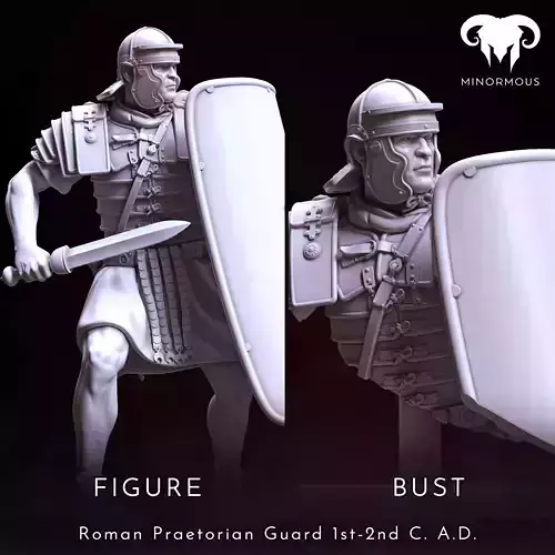 Bundle - Roman Praetorian Guard 1st-2nd CAD in Action 3D print model