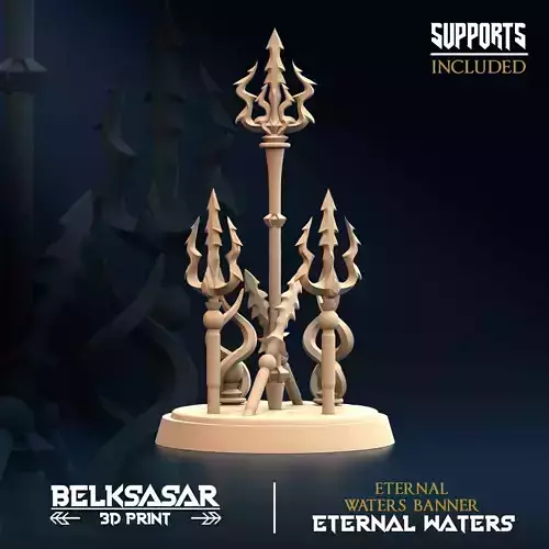 Eternal Waters Banner 3D print model