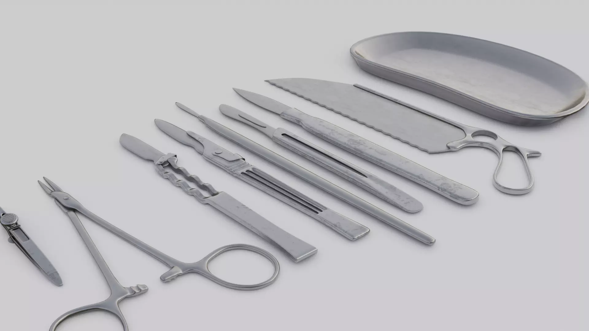 Surgical tools 3D Model  Low-poly 3D model_0