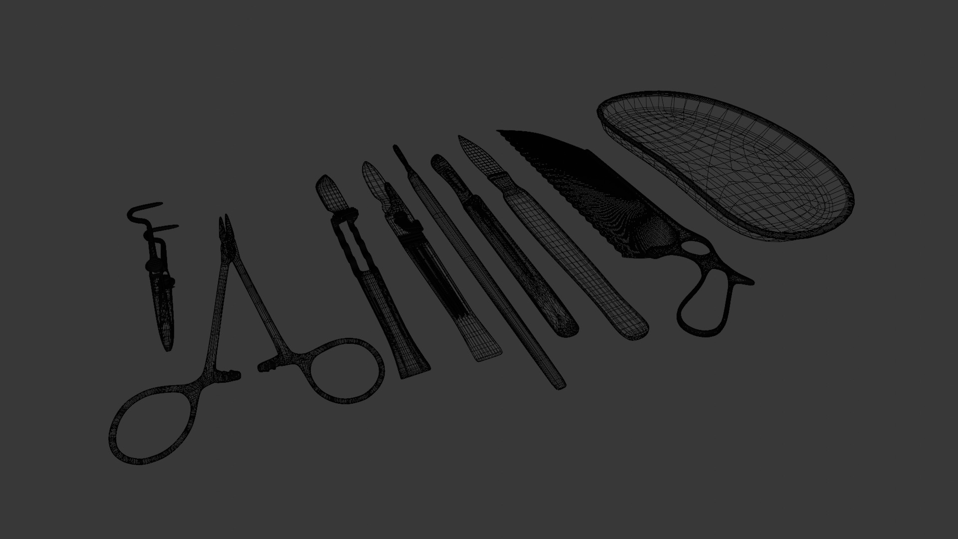 Surgical tools 3D Model  Low-poly 3D model_12