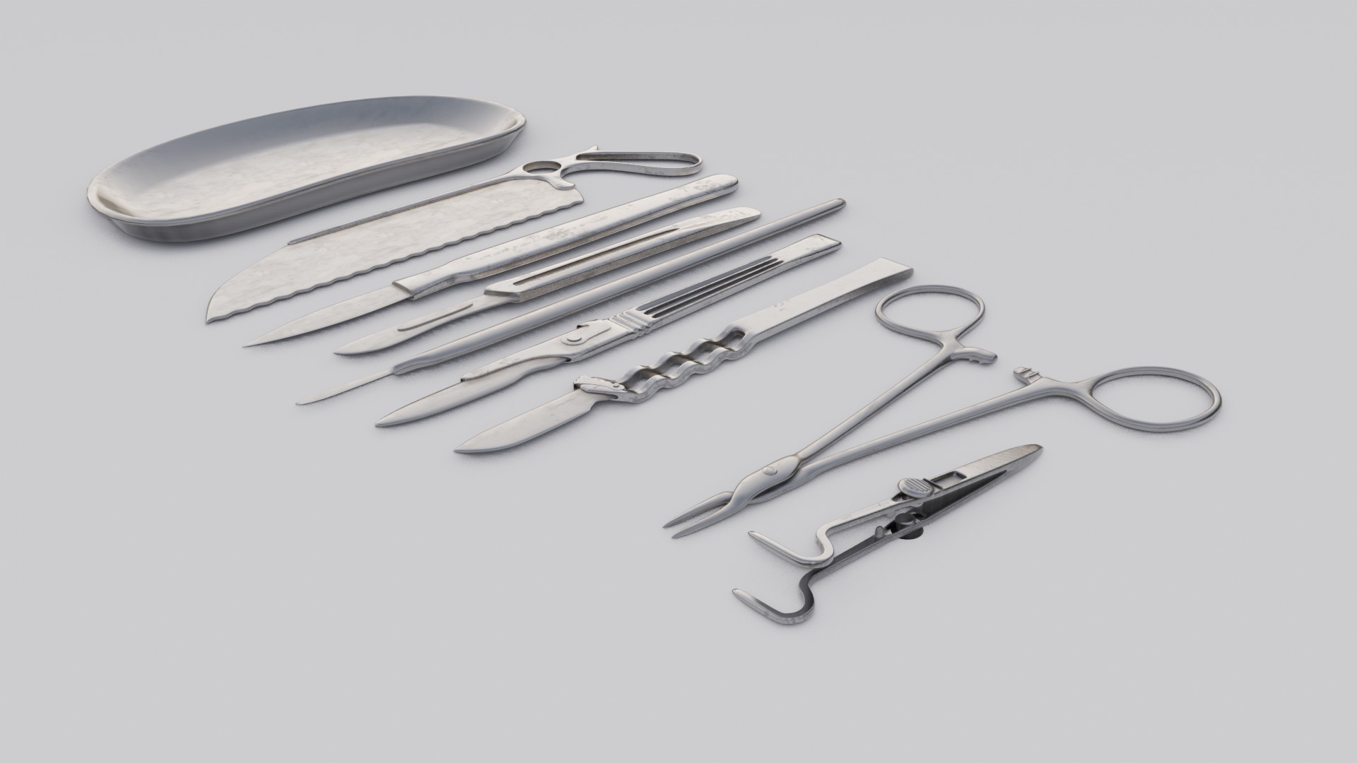 Surgical tools 3D Model  Low-poly 3D model_3