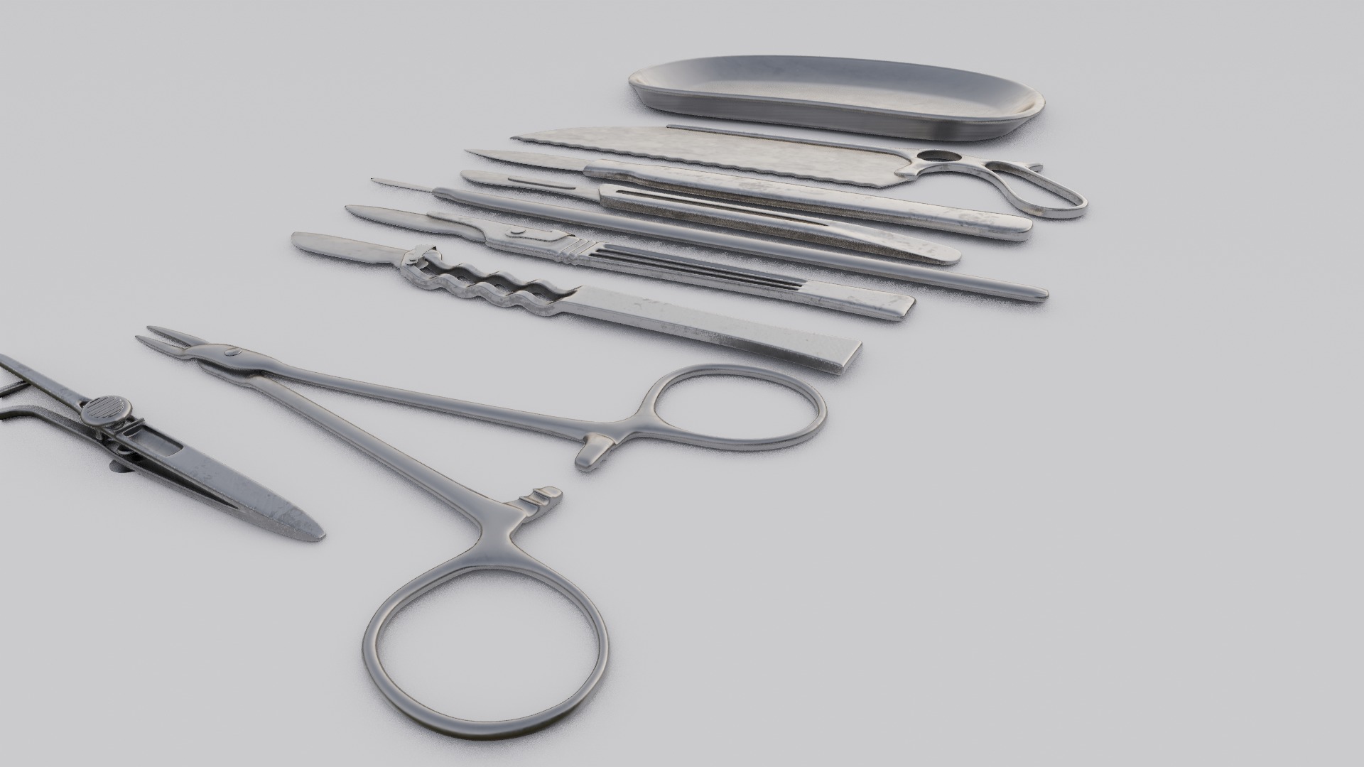 Surgical tools 3D Model  Low-poly 3D model_1