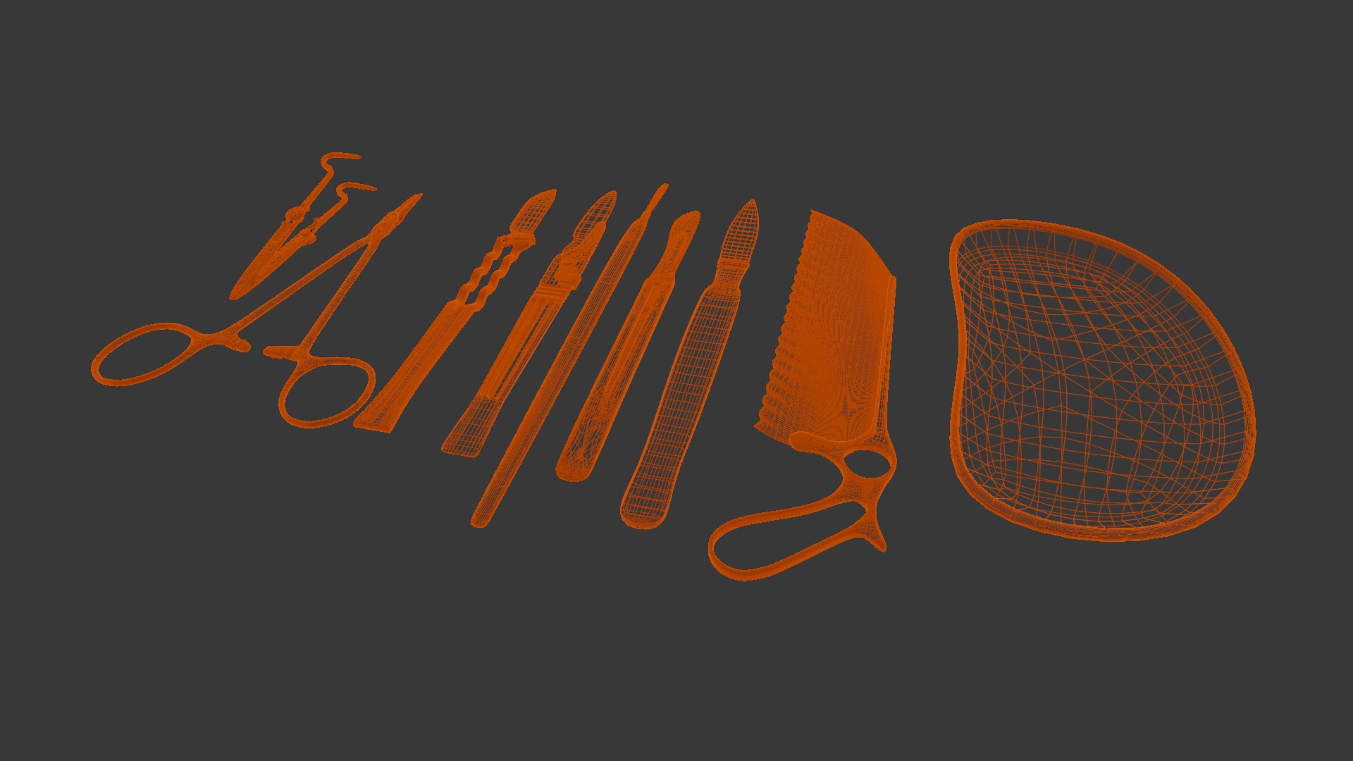 Surgical tools 3D Model  Low-poly 3D model_14