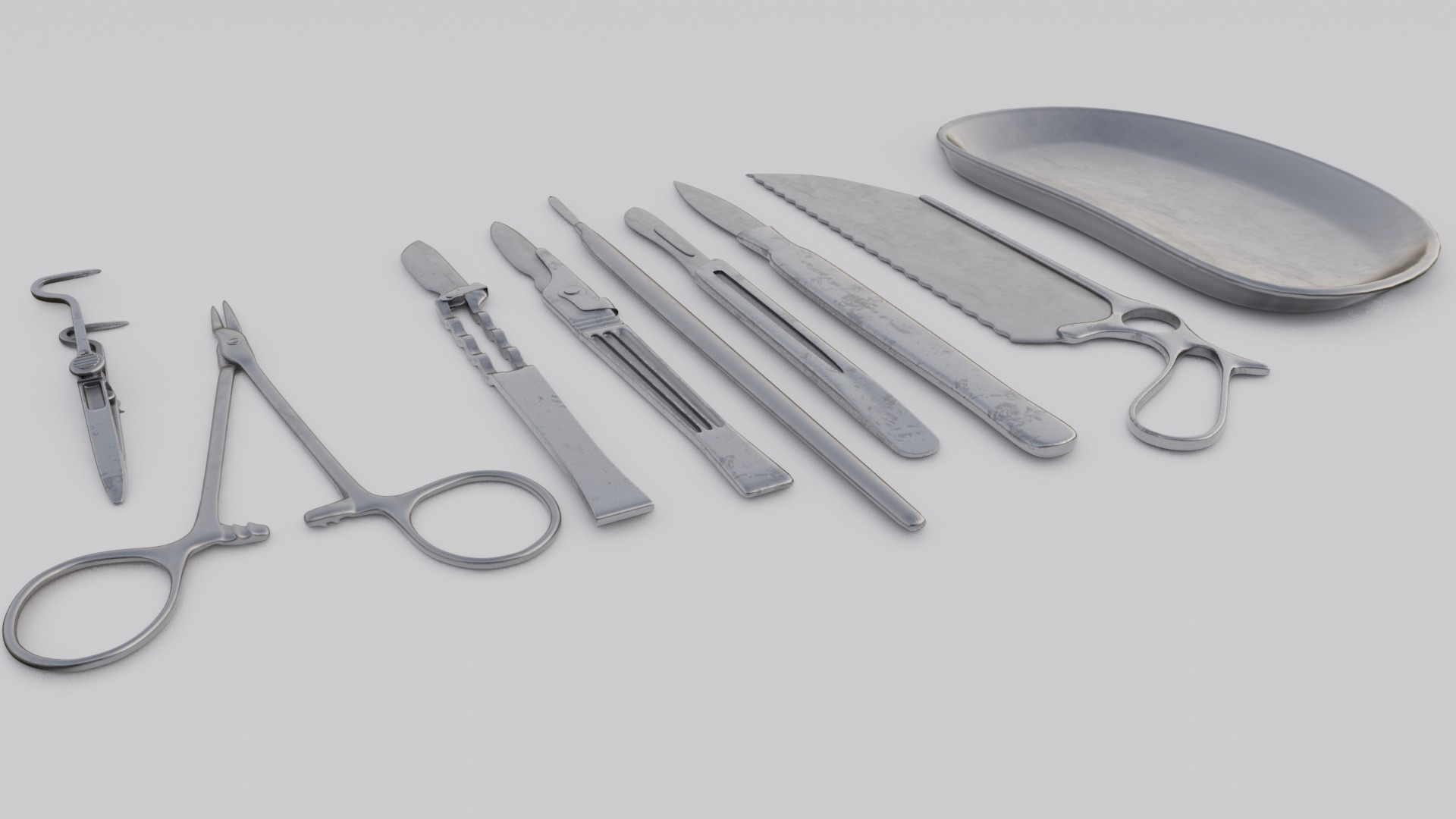 Surgical tools 3D Model  Low-poly 3D model_20