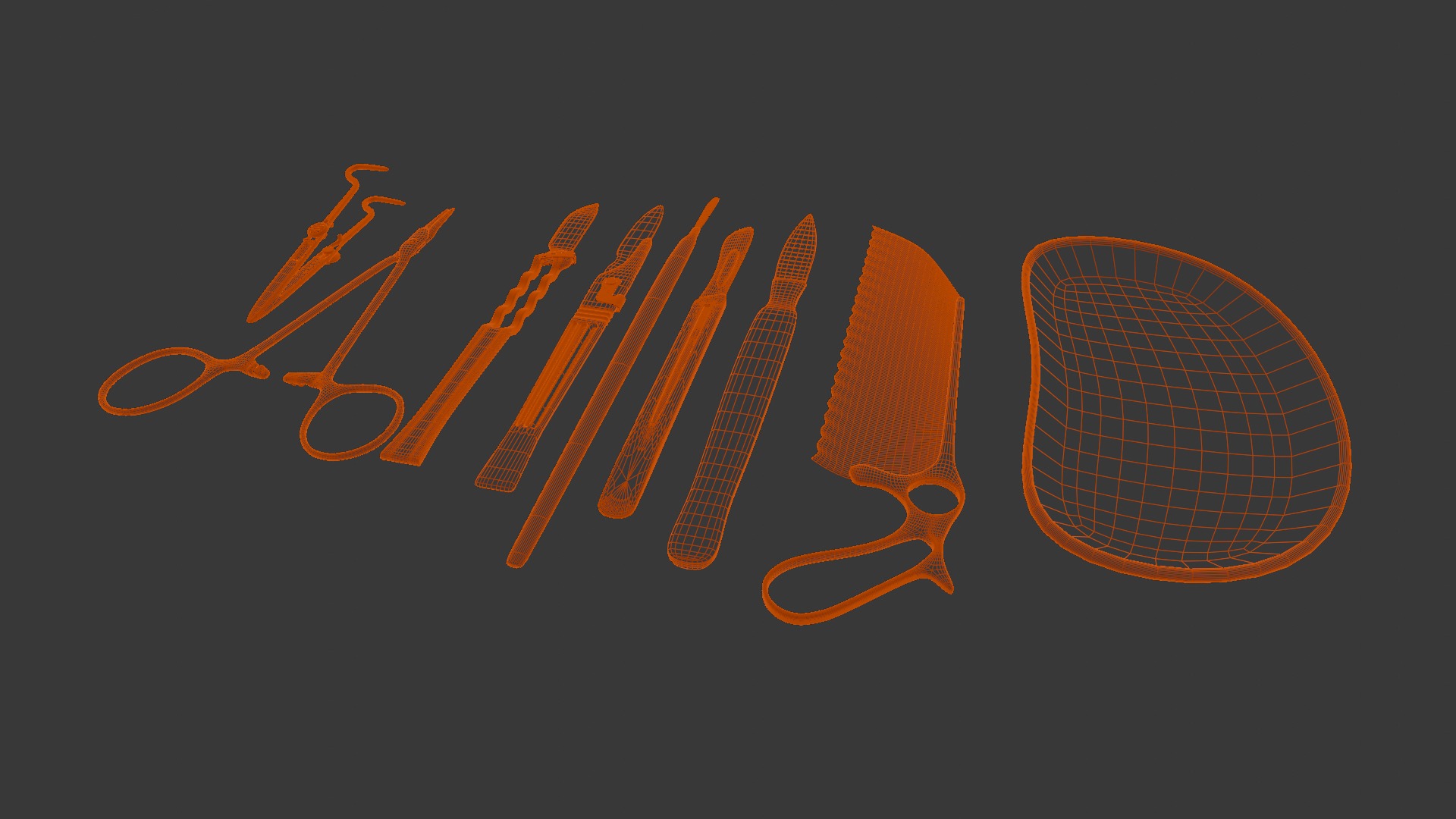Surgical tools 3D Model  Low-poly 3D model_13