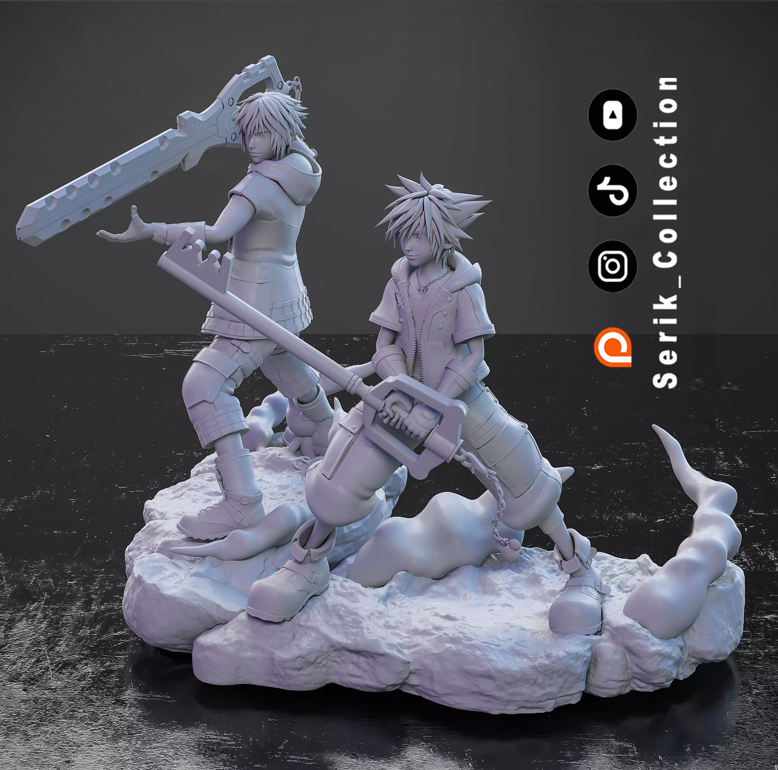 SORA and RIKU - KINGDOM HEARTS 3D print model_4
