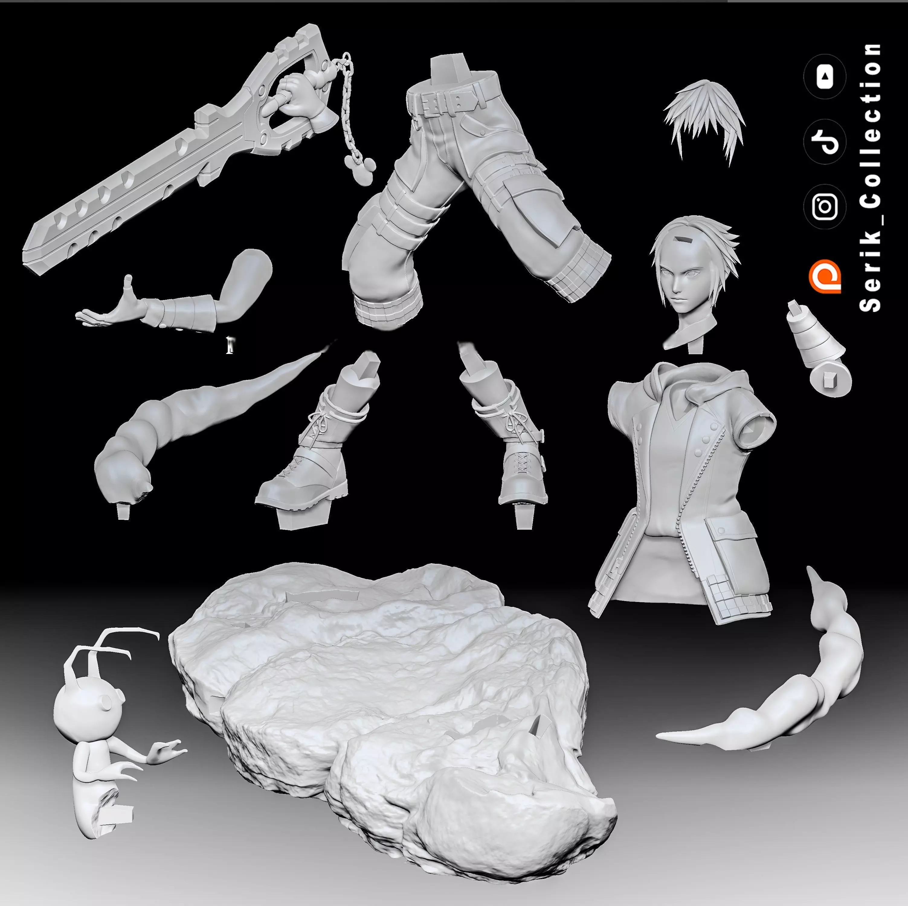 SORA and RIKU - KINGDOM HEARTS 3D print model_7