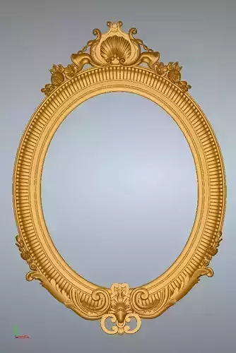 oval decorative frame 3D model