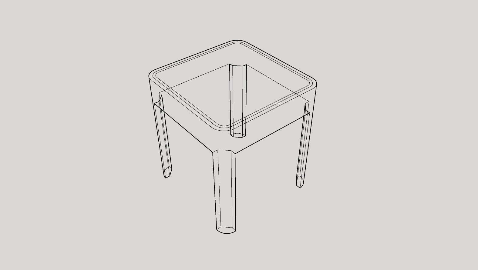 Bank made in SketchUp 3D model_5