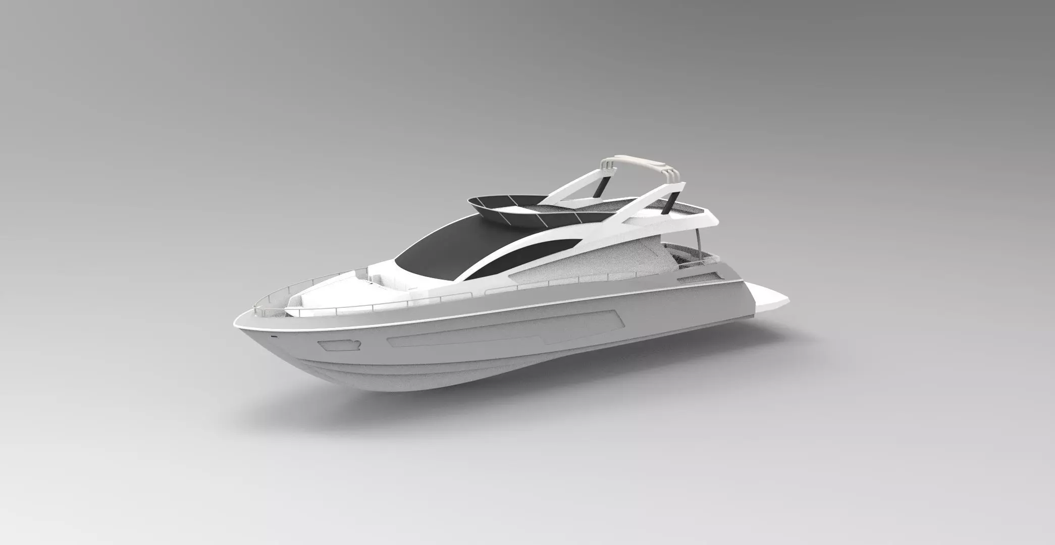 yacht 3D model_0