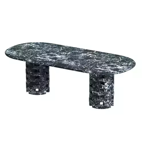 Dining table with oval brackets