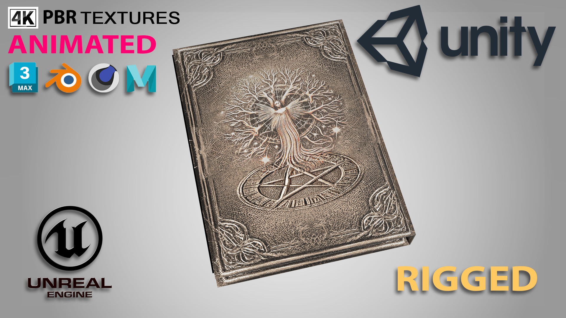 Animated Book 3D Low-poly 3D model_5